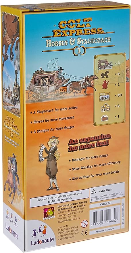 Ludonate Colt Epress Horses & Stagecoach Card Game