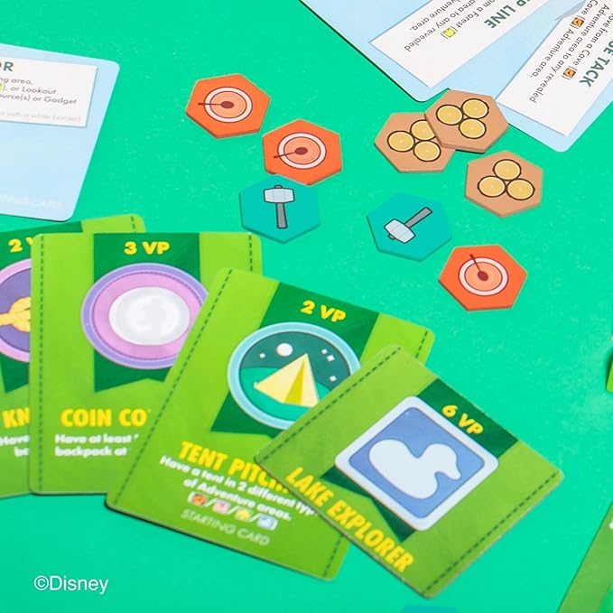 Walt Disney's Donald Duck in Happy Camper - Family Strategy Board Game, Officially Licensed, Family & Kids Ages 8+, 2-5 Players, 30 Min