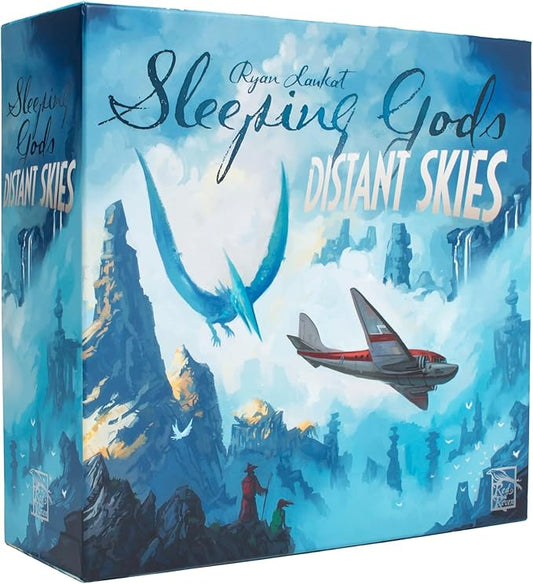 Sleeping Gods Distant Skies by Red Raven Games – Explore All New Realms, Encounter Mythical Beings – Cooperative Board Game, 1-4 Players, Ages 13+