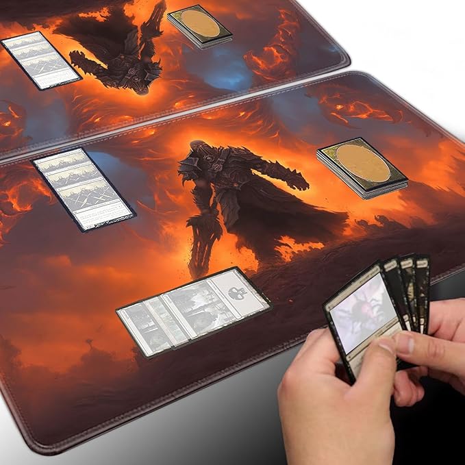Board Game for TCG Playmat Table Mats Games Size 60X35 cm Mousepad Compatible for MTG RPG CCG Trading Card Game Play mats with 6 Dice (Playmat 134)