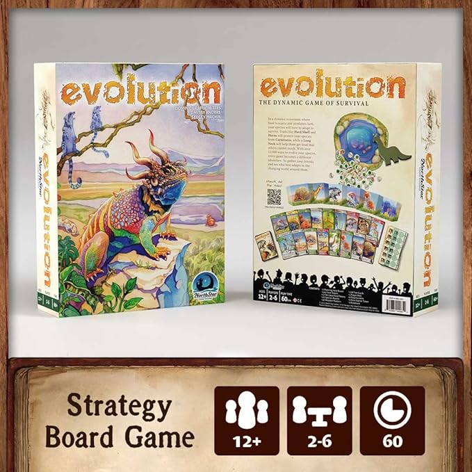 Northstar Game Studio Evolution Board Game | Create Species in This Strategy Game for Adults, Teens and Families | 2-6 Players, Age 12+