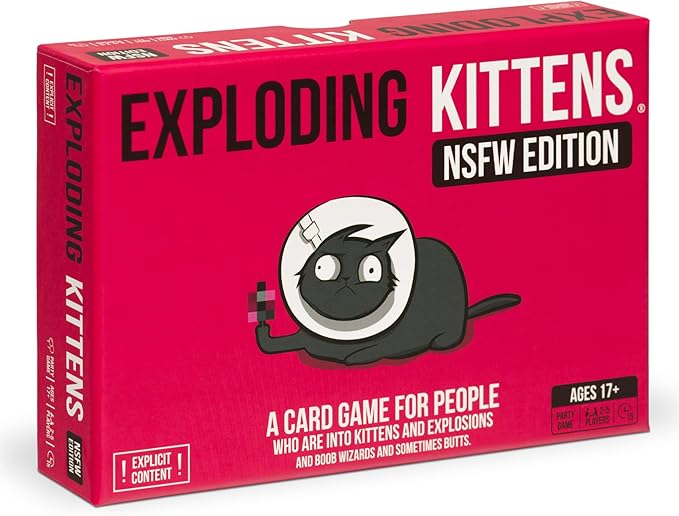 NSFW by Exploding Kittens - Card Games for Adults & Teens - A Russian Roulette Card Game (Package May Vary)