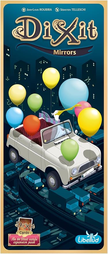 Dixit Mirrors Board Game Expansion - Unveil a Fantastical Reflection of Society! Creative Storytelling Game, Family Game for Kids & Adults, Ages 8+, 3-6 Players, 30 Min Playtime, Made by Libellud