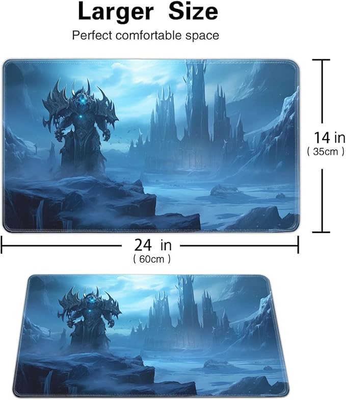 Board Game for TCG Playmat Table Mats Games Size 60X35 cm Mousepad Compatible for MTG RPG CCG Trading Card Game Play mats with 6 Dice (Playmat 135)