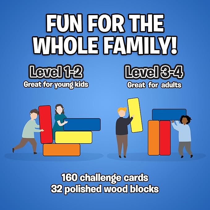 Stack Royale Board Game, Fast & Fun Family Board Game for Children & Adults, Color Block Puzzles Games for Ages 4+