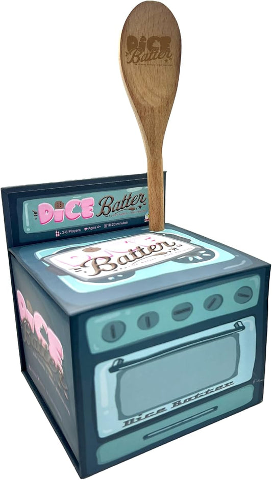 Lethal Chicken Games Dice Batter – Fun Dice Game for Kids and Families | Fast-Paced for 2-4 Players | Party Classroom or Travel Game for Ages 8-12 & Adults | Food-Themed Board Game