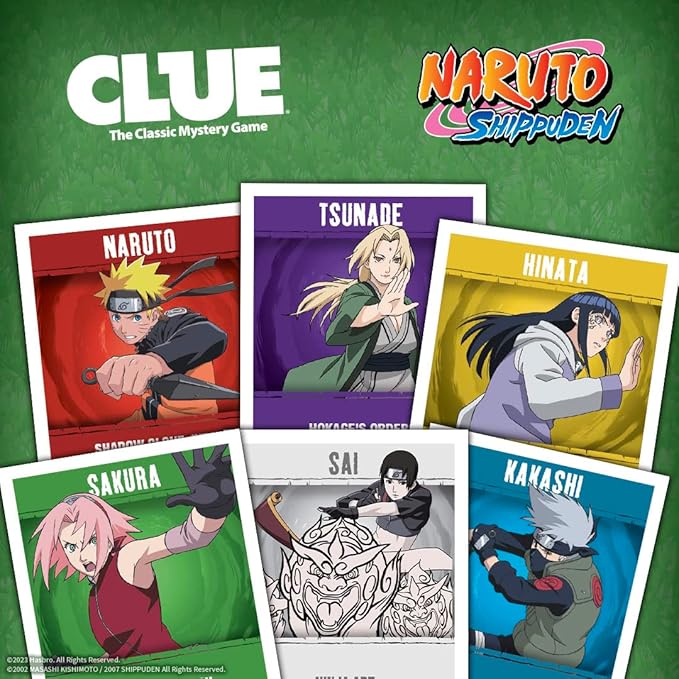 CLUE: Naruto | Solve The Mystery in This Collectible Clue Game | Featuring Characters & Locations from The Anime TV Show Naruto | Officially-Licensed Naruto TV Show Game & Merchandise