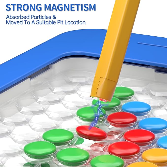 Large Magnetic Dots Board for Toddlers, Magnetic Drawing Board for Kids, Magnetic Dot Art with Magnetic Pen, Montessori Preschool Education Travel Toys for Kids Boys Girls Age 2 3 4 5 6 7 8 Years Old