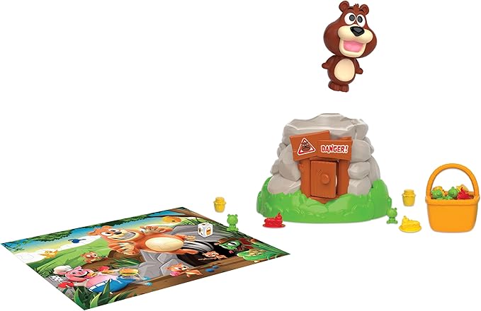 Beware of The Bear Game - Poke The Bear and Sneak The Goodies Before He Wakes Up - Includes 24-Piece Puzzle by Goliath, Multi Color, 919582