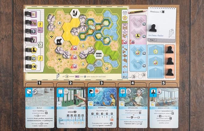 Ark Nova: Marine Worlds Strategy Board Game Expansion - Introduces Sea Animals Into Your Zoo, 1-4 Players, Ages 12+
