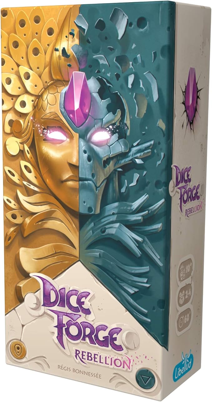 Dice Forge Rebellion Board Game Expansion - New Challenges, More Glory! Dice Crafting Strategy Game, Fun Family Game for Kids & Adults, Ages 10+, 2-4 Players, 45 Minute Playtime, Made by Libellud