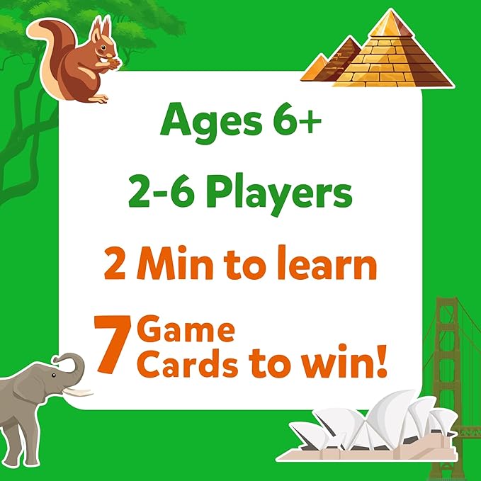 Skillmatics Guess in 10 Animals & Countries Combo, Perfect for Boys, Girls, Kids & Families Who Love Card Games, Educational Toys, Board Games, Trivia, Gifts for Ages 6, 7, 8, 9, 10 & Up