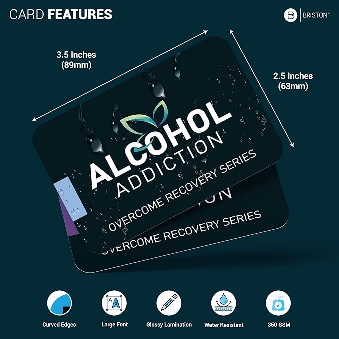 Overcome Alcohol – Addiction Recovery Questions Group Therapy Game 200 Cards – Counseling Conversations Icebreaker for Substance Abuse, Positive Mental Health, Sobriety, Relapse & Alcoholics Anonymous
