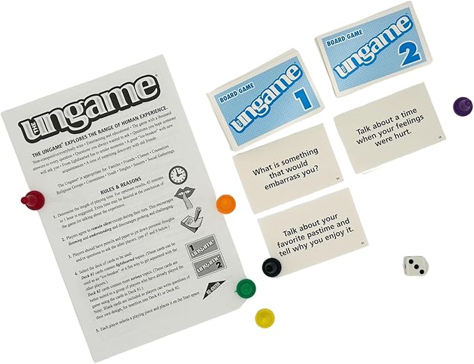 The Ungame - Non-competitive Communication Game – Encourages Emotional Connection, Communication, and Listening – For Families, Couples, and Groups – Great for Therapists, Teachers, and Counselors