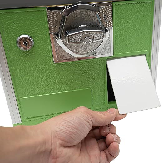 25 Cents Coin Operated Vending Machine, 20.87" Height Commercial Candy Gumball Machine Huge Load Capacity Candy Vending Machine, Big Capsule Vending Machine for 1.77-1.97in Ball Diameter (Green)