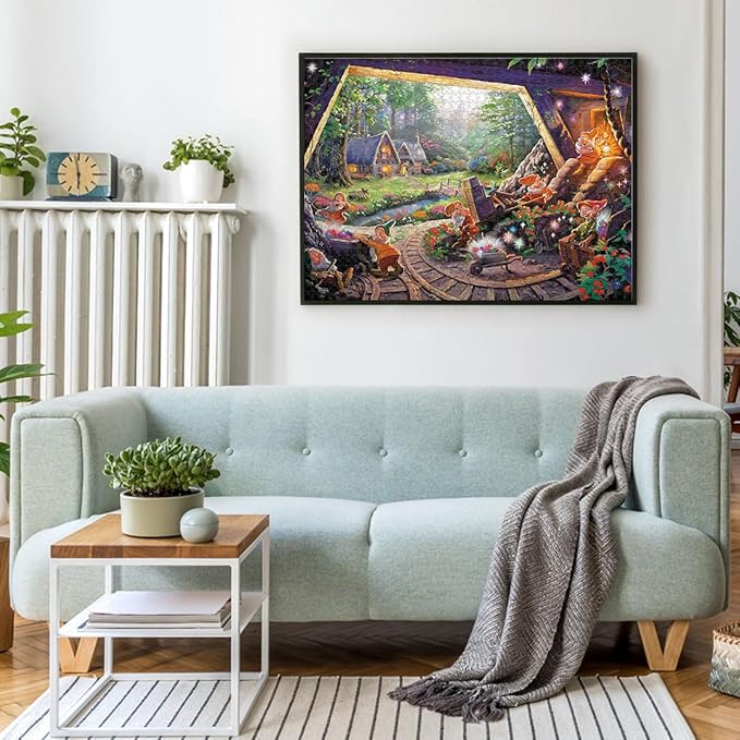 Ceaco - Sapphire Select - Disney - Snow White and The Seven Dwarves - 1000 Piece Jigsaw Puzzle – Challenging & Fun – Blue Core Puzzle Board – Giftable Display Box - Full Size Poster Included