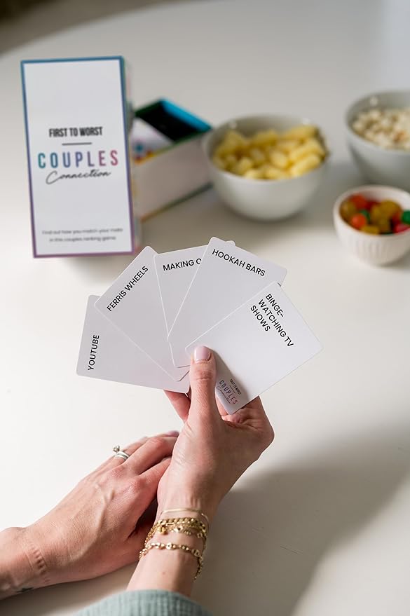 Couples Connection Party Game - The Game About How Your Mate Ranks Things - Adult Card Game for Partners, Husbands, Wives, Girlfriends, Boyfriends and Board Games Night with Your Group