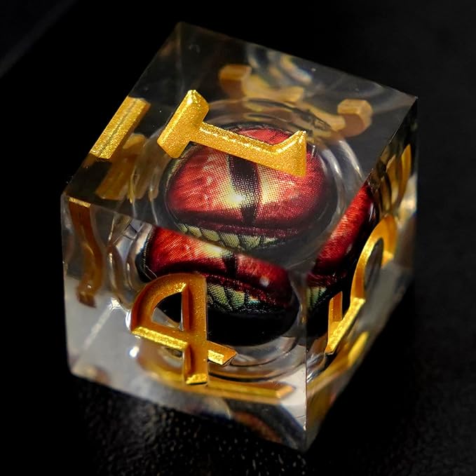 Polyhedral D&D Dice Set, DND Eyeball Dice for Dungeons and Dragons Role Playing Table Games