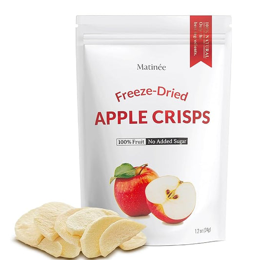 MATINÉE Freeze Dried Apple, Dehydrated Fruit, Dried Fruit Snack for Baking, Yogurt & Kids Treats-Vegan, Non-GMO, Preservative Free, 1.2oz, 34g (Pack of 4 Bag)