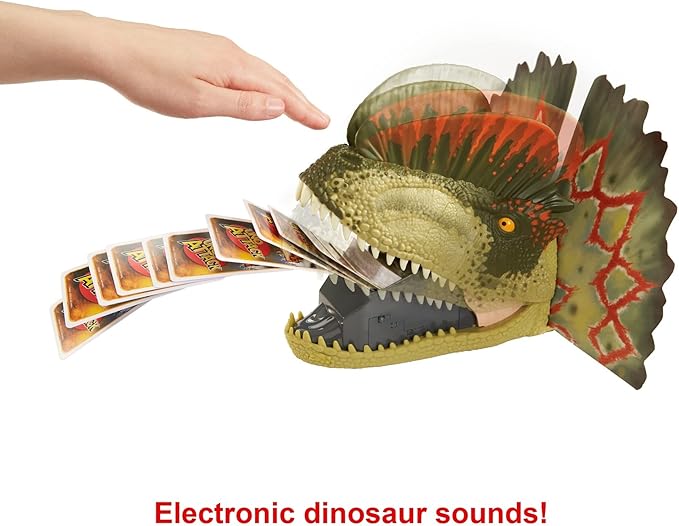 Mattel Games UNO Attack Jurassic World Dominion Card Game with Dinosaur Card Launcher for 2 to 10 Players Ages 7 Years & Older, Toy Gift and Collectible (Amazon Exclusive)