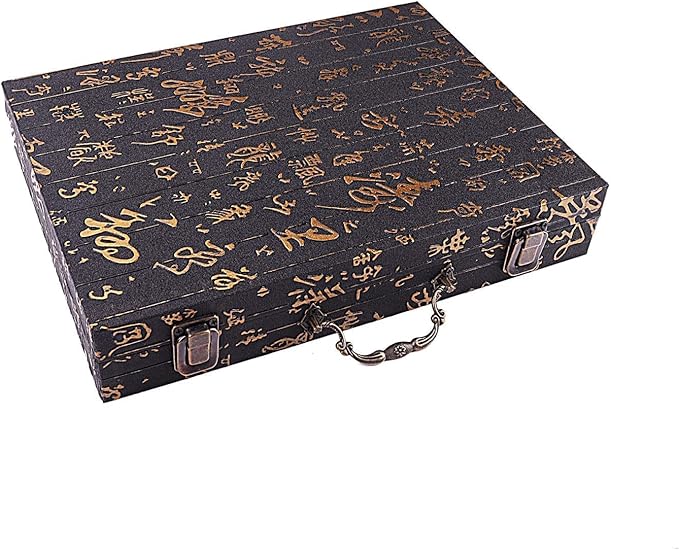 1.88inch Mahogany Chines Chess Gift Box Set （Xiangqi ） Chines Traditional Xiangqi Classic Educational Strategy Board Games 2 Players Travel Game Set with Wooden Box and Leather Chessboard