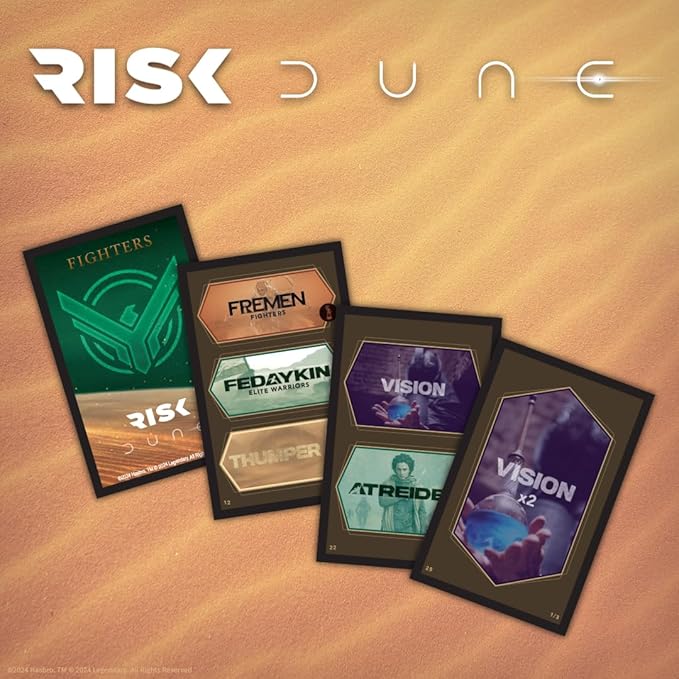 Risk: Dune Strategy Board Game, for Dune Fans, War Game Based on The Dune Movie Franchise, Official Dune Merchandise & Collectible, Ages 10 & Up, 2 or 4 Players, 60+ Minutes Play Time