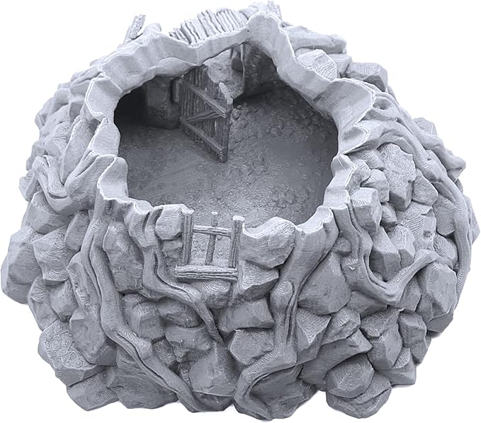 Witch's Hovel DND Terrain Compatible with Dungeons and Dragons, 28mm Miniature Wargaming, Tabletop RPGs, Wargame Scenery