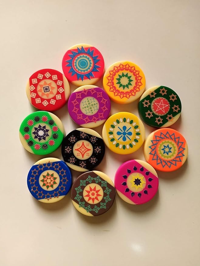 Tournament Carrom Striker with Case Deluxe Designer Product | Smooth Finish for Professionals (Pack of 4)