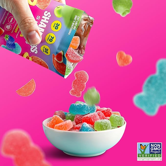 Shameless Snacks Allstars – Candy Variety Pack | Sour Gummy Candy | Healthy Vegan Snacks | Low Sugar Fruit Snack | 6-Pack, Gluten Free | Red Raspberry, Watermelon, Peach, Green Apple, Blue Raspberry