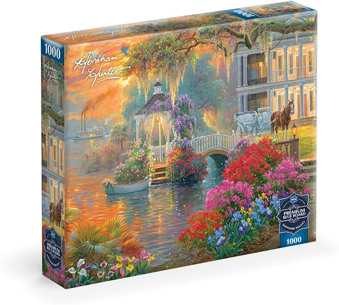 Buffalo Games - Sapphire Select - Abraham Hunter - Southern Charm - 1000 Piece Jigsaw Puzzle – Challenging & Fun – Blue Core Puzzle Board – Giftable Display Box - Full Size Poster Included