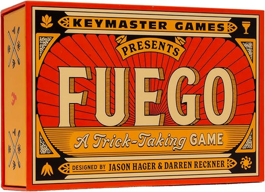 Keymaster Games Fuego – Trick-Taking Card Game for 2-4 Players - Simple, Quick, Fun, Strategic, Travel-Friendly - Perfect for Game Night, Date Night & Travel