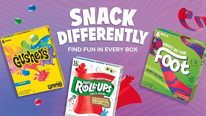 Betty Crocker Fruit Roll Ups, Crazy Colors, 0.5 Oz, 96 Count