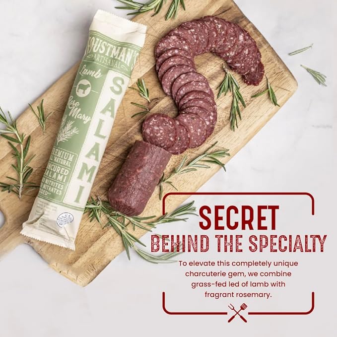 Foustman's Artisanal Salami, Nitrate-Free, Naturally Cured, (Pack of 3) (Lamb Rosemary)