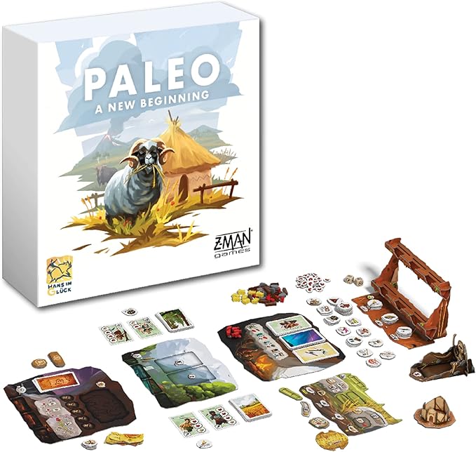 Z-Man Games Paleo A New Beginning Board Game EXPANSION - Forge a New Chapter in Human History! Cooperative Strategy Game for Kids & Adults, Ages 10+, 2-4 Players, 45-60 Minute Playtime