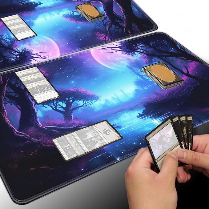 Board Game for TCG Playmat Table Mats Games Size 60X35 cm Mousepad Compatible for MTG RPG CCG Trading Card Game Play mats with 6 Dice (Playmat 141)