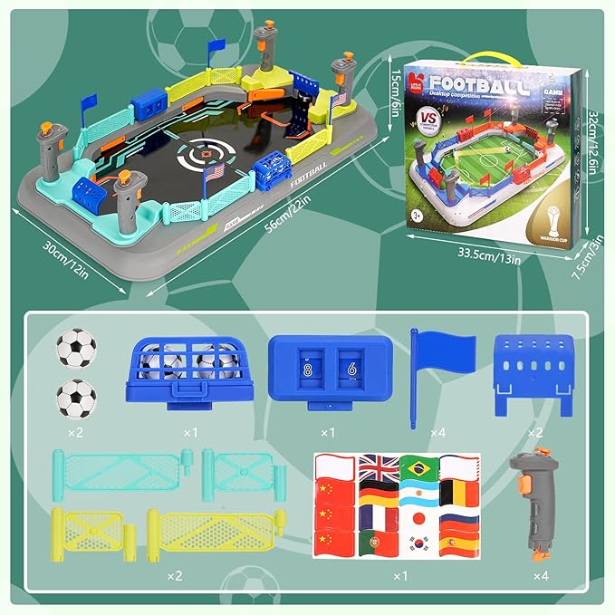 Mini Foosball Games for Kid Age 3-5 6-8, Soccer Board Games, Soccer Toys Indoor Game Room Birthday Party Gifts for 3 4 5 6 7 8 9 10 11 12 Years Old Boys Girls