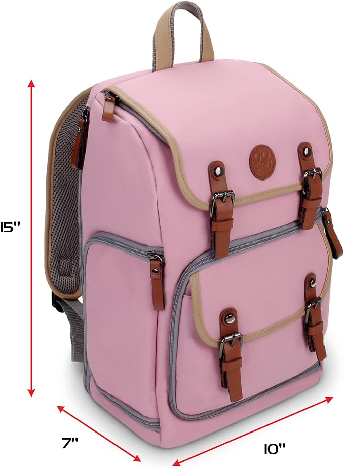 ENHANCE Mid-Size Trading Card Storage Box Backpack for Playing Card Case - Card Binder Space, TCG Deck Box Storage, Playmat Holder - Compatible with Magic the Gathering, YuGiOh, DnD (Pink)