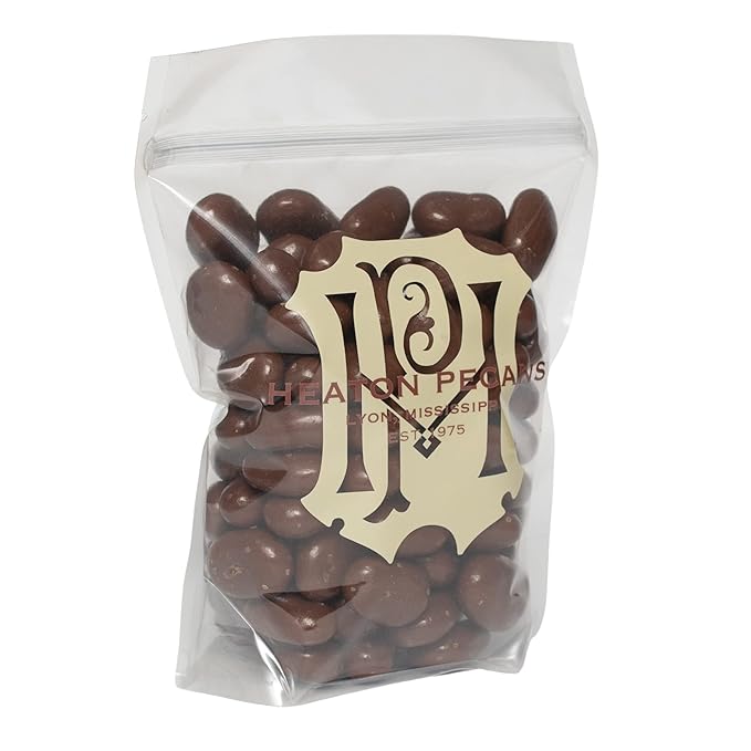 Heaton Pecans Milk Chocolate Covered Pecan Halves, Candied Pecans, Gourmet Snack, Christmas, Holiday Nuts Gift, Teacher Gifts, Birthday and More, Food Gifts, 1 lb Bag