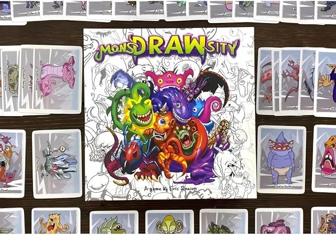 MonsDRAWsity, Drawing Party Game Based on Verbal Description, Take Turns Describing & Drawing a Bizarre Monster - Be The Player Whose Drawing Most Closely Matches, 8+, 3-8 Players