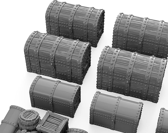 Ultimate Chest Set DND Terrain for Dungeons and Dragons, D&D, Pathfinder, Warhammer 40k, RPG, Miniatures, Age of Sigmar, Tabletop, D and D, Dungeons and Dragons Gifts