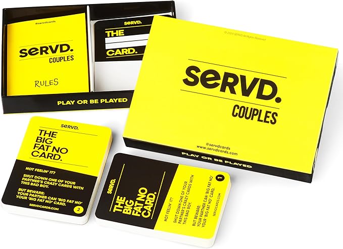 SERVD - Couples - The Hilarious Real-Life Couples Card Game | Funny Gift for Anniversary, Valentine's Day, Christmas, Date Nights & More | Unique Strategy Game