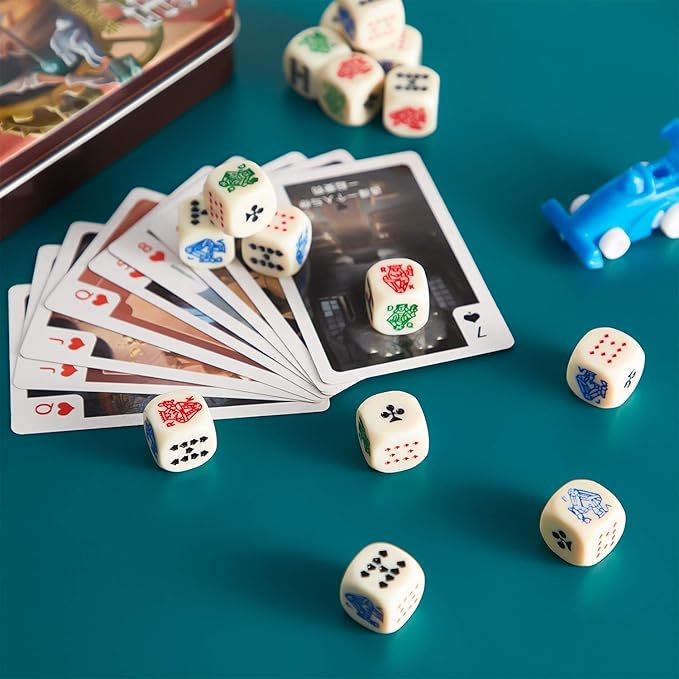 30 Pieces 16 mm 6-Sided Poker Dice, Great for Poker Games and Card Games