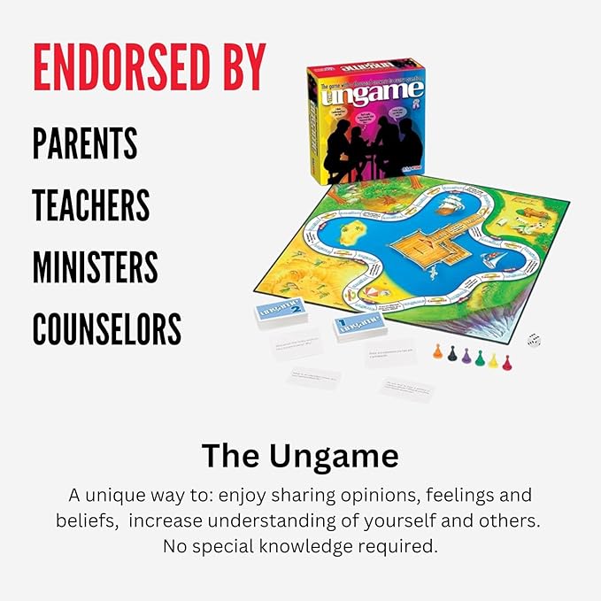 The Ungame - Non-competitive Communication Game – Encourages Emotional Connection, Communication, and Listening – For Families, Couples, and Groups – Great for Therapists, Teachers, and Counselors
