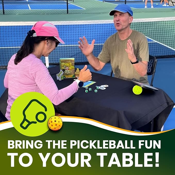 The Pickled Girl Pickleball Dice Game – Fun Tabletop Game for 2 or 4 Players, Pickle Ball Board Games, Pickleball Gifts