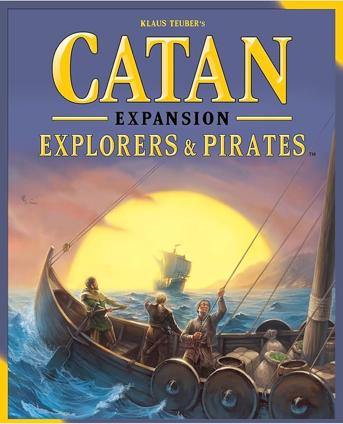CATAN Explorers & Pirates Board Game Expansion - Set Sail on Epic Adventures! Strategy Game, Family Game for Kids and Adults, Ages 12+, 3-4 Players, 90 Minute Playtime, Made by CATAN Studio