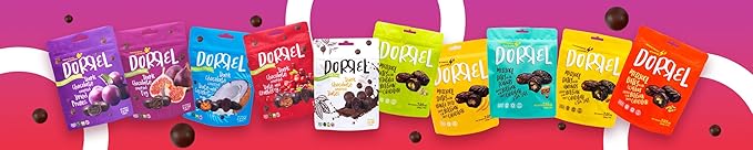 Dorrel Belgian Dark Chocolate Covered Medjool Dates Stuffed with Salted Almonds, Nutritious and Tasty Dark Chocolate Almond with Sea Salt, High-Energy Snack, Non-GMO, Kosher,