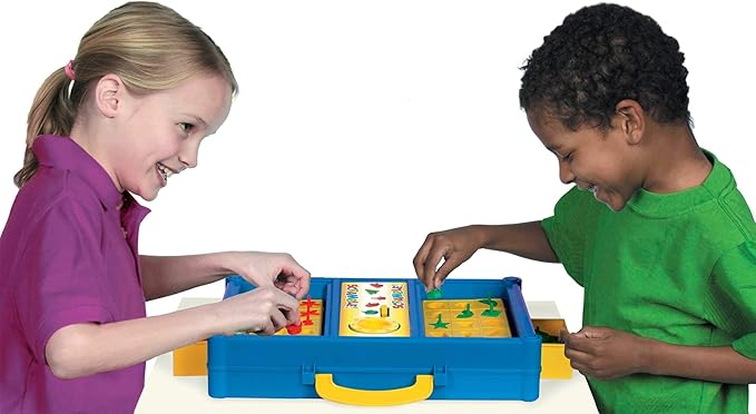 MUKIKIM Scramble - Shape Matching Family Board Game! Sorting Shapes Fast Before The Time is Up & Pieces Pop Out! Play Solo/with Friends. 12-Shape Junior Version Plates Included!