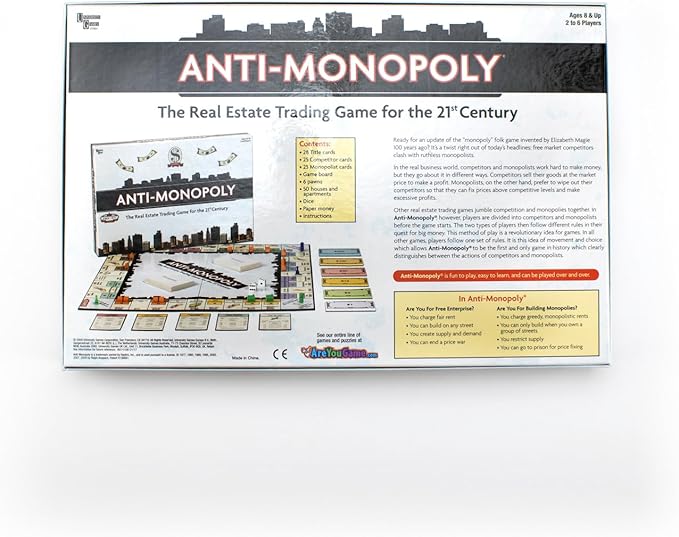 University Games Anti-Monopoly - Fresh Twist on the Classic Real Estate Game for 2-4 Players, Ages 8 and Up