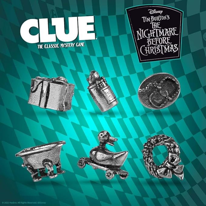 CLUE: Disney The Nightmare Before Christmas | Collectible Clue Game Based on Disney Classic Film | Officially-Licensed Game with Familiar Locations and Iconic Characters