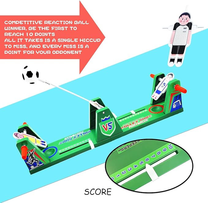 VolleyShot Game Toys, 2 Player Tabletop Board Games, for Family Night & Parties, for Kids & Adults, Toys for Ages 6-14+, Green